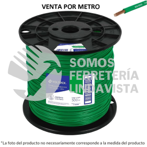 40121 CAB-12V-500 METRO DE CABLE THHW-LS 12 AWG VERDE EN CARRETE DE 500 M VOLTECK