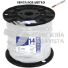 40112 CAB-14B-500 METRO DE CABLE THHW-LS 14 AWG BLANCO EN CARRETE DE 500 M VOLTECK