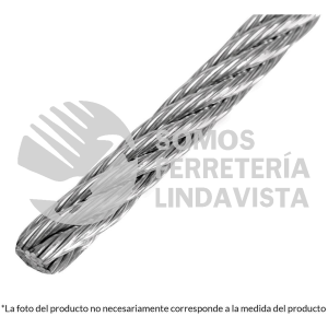 48817 CAB-3/8F METRO DE CABLE FLEXIBLE 3/8" DE ACERO 7X19 HILOS 75 M FIERO