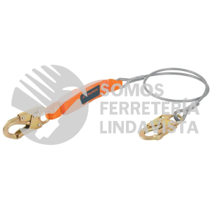 17039 CAB-5434-18-A LINEA DE VIDA 1.8 M CABLE DE ACERO ABSORBEDOR IMPACTO ANSI TRUPER