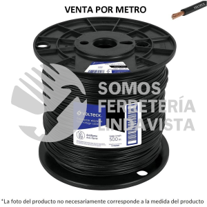 40119 CAB-8N-500 METRO DE CABLE THHW-LS 8 AWG NEGRO EN CARRETE DE 500 M VOLTECK