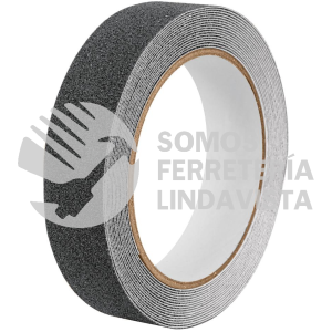 12542 CIA-15N ROLLO DE 5 M DE CINTA ANTIDERRAPANTE NEGRA 25MM CON ABRASIVO TRUPER