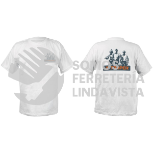 60010 CAM-BLA-42 CAMISETA BLANCA ESTAMPADA 100% ALGODON TALLA 42 TRUPER