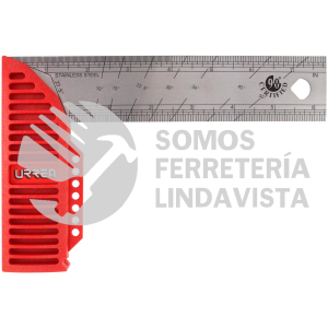 80038 ESCUADRA DE CARPINTERO CON MANGO PLASTICO 8" URREA