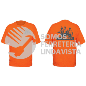 60430 CAM-NAR-40 CAMISETA NARANJA ESTAMPADA 100% ALGODON TALLA 40 TRUPER