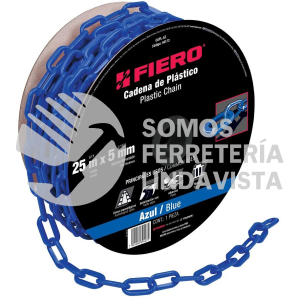 44173 CAPL-5Z METRO DE CADENA DE 5 MM DE PLASTICO AZUL CARRETE DE 25 M FIERO