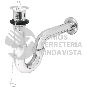 49335 CE-207 CESPOL P/LAVABO LATON C/CONTRA TAPON Y CADENA CROMO1-1/4" FOSET