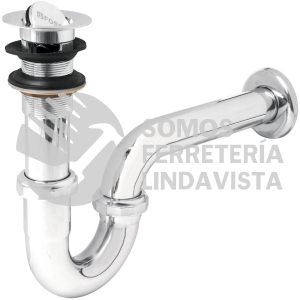 49337 CE-208 CESPOL P/LAVABO LATON C/CONTRA TIPO MONEDA CROMO 1-1/4" FOSET