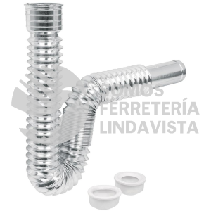 49507 CE-236 CESPOL FLEXIBLE P/LAVABO Y FREGADERO POLIPROPILENO CROMO FOSET