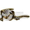 20035 CEMA-2BB CERRADURA MANIJA BAÑO LATON ANTIGUO CIL METALICO HERMEX