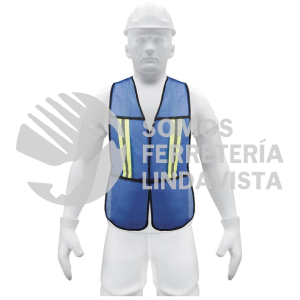 21027 CHS-200A CHALECO DE SEGURIDAD CON CINTAS REFLEJANTES AZUL PRETUL