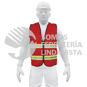 15417 CHS-600R CHALECO DE SEGURIDAD ROJO ALTA VISIBILIDAD CON CIERRE TRUPER