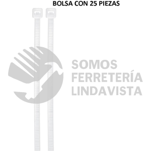 44311 CIN-5050 BOLSA CON 25 CINCHOS PLASTICOS 50 LB 500X4.5 MM NATURALES VOLTECK