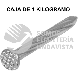 44122 CLC-1-1/2G BOLSA CON 1 KG DE CLAVOS PARA CONCRETO GALVANIZADOS 1-1/2" FIERO