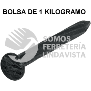 44132 CLC-1-1/2N BOLSA CON 1 KG DE CLAVOS PARA CONCRETO NEGROS 1-1/2" FIERO
