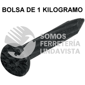 44131 CLC-1N BOLSA CON 1 KG DE CLAVOS PARA CONCRETO NEGROS 1" FIERO