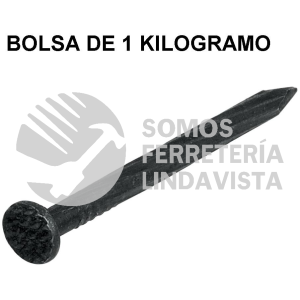 44133 CLC-2N BOLSA CON 1 KG DE CLAVOS PARA CONCRETO NEGROS 2" FIERO