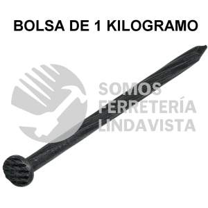 44135 CLC-3N BOLSA CON 1 KG DE CLAVOS PARA CONCRETO NEGROS 3" FIERO