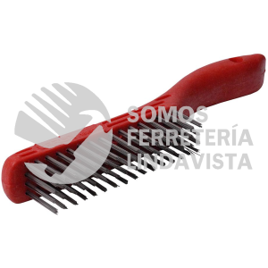 1885CSS CEPILLO DE ALAMBRE DE ACERO INOXIDABLE CON 4X16 FILAS DE PINCELES CON MANGO URREA