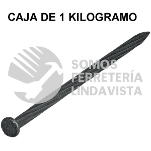 44138 CLC-4N BOLSA CON 1 KG DE CLAVOS PARA CONCRETO NEGROS 4" FIERO