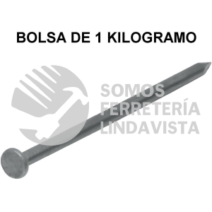 45023 CLE-3B BOLSA CON 1 KG DE CLAVO ESTANDAR 3" CON CABEZA FIERO