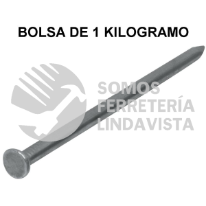 45025 CLE-4B BOLSA CON 1 KG DE CLAVO ESTANDAR 4" CON CABEZA FIERO