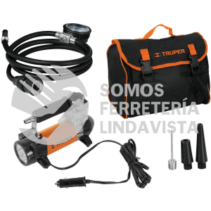19999 COMP-12 COMPRESOR DE AIRE 12 V PORTATIL PARA AUTO INCLUYE MALETIN TRUPER
