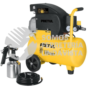 24357 COMP-KIT20P KIT COMPRESOR 20L 2-1/2 HPMANGUERA PVC Y PISTOLAPRETUL