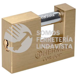 22518 COR-60P CANDADO ANTIPALANCA 60 MM CUERPO DE LATON HERMEX