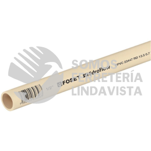 45042 CPVC-001 TUBO DE 1/2" DE CPVC HIDRAULICO RD 13.5 DE 3 M FOSET