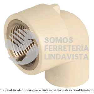 48909 CPVC-501 CODO 90GRADOS DE CPVC CON INSERTO LATON 1/2" FOSET