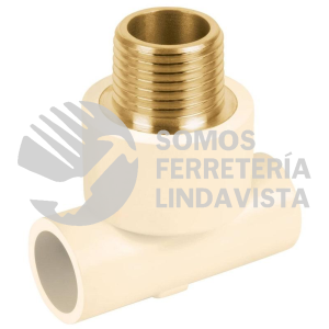 48912 CPVC-712 TEE REDUCIDA MACHO DE CPVC 3/4" X 3/4" X 1/2" INSERTO LATON FOSET