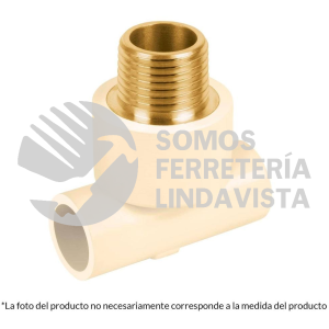 48913 CPVC-713 TEE REDUCIDA MACHO DE CPVC 1" X 1" X 1/2" INSERTO LATON FOSET
