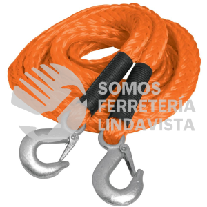 18345 CREM-5/8X35 CUERDA PARA REMOLQUE CON GANCHOS 5/8" X 3.5 M TRUPER