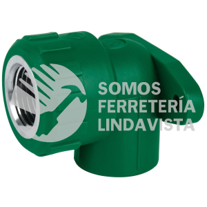 46036 CV-581 CODO OREJA 90GRADOS PPR DE 1/2" HEMBRA CON INSERTO METALICO FOSET