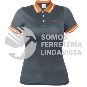 61086 DRY-GD-C PLAYERA TIPO POLO DRY FIT GRIS PARA DAMA TALLA CH TRUPER