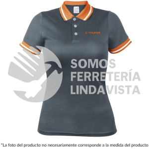 61087 DRY-GD-M PLAYERA TIPO POLO DRY FIT GRIS PARA DAMA TALLA M TRUPER