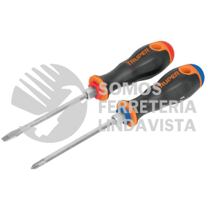 19622 DUO-1/4X4B DUO DE DESARMADORES 1/4" X 4" MANGO COMFORT GRIP TRUPER