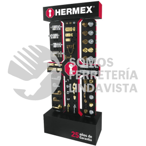 56390 EX-PI-HER EXHIBIDOR DE PISO CON PRODUCTOS DE CERRAJERIA HERMEX