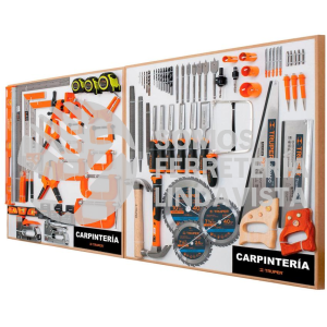 55908 EX80-CAR-2T EXHIBIDOR DE CARPINTERIA 80X80 CM 2 TABLEROS TRUPER