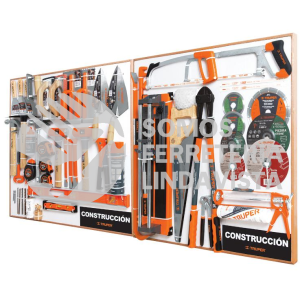 55906 EX80-CON-2T EXHIBIDOR DE CONSTRUCCION 80X80 CM 2 TABLEROS TRUPER