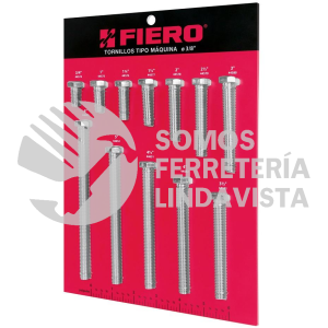 55898 EXF-TORM-3/8 EXHIBIDOR FIERO CON TORNILLOS TIPO MAQUINA 3/8"