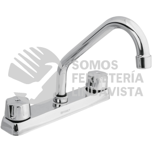 49238 F-317 MEZCLADORA CORTA 8" P/FREGADERO MANERALES HEX CART CERAMICO FOSET