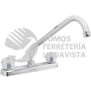 49240 F-318A MEZCLADORA 8" P/FREGADERO CUELLO LARGO MANERALES ACRILICO FOSET
