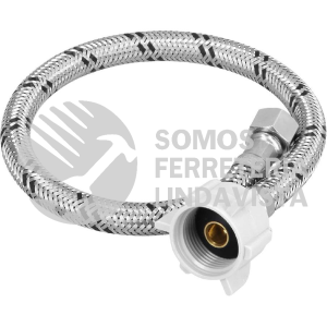 45500 FWC-P40XL MANGUERA WC ACERO INOX 3/8"X7/8" 40 CM CONECTOR PLASTICO FOSET