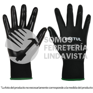 20026 GU-121P GUANTES DE NYLON RECUBIERTOS DE NITRILO CH PRETUL