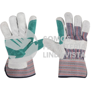 29977 GU-215P GUANTES DE CARNAZA Y LONETA CON REFUERZO UNITALLA PRETUL