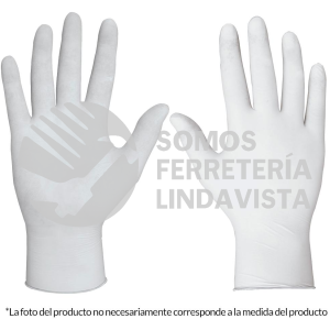 18338 GU-393 GUANTE DE LATEX DESECHABLE GRANDE BOLSA 10 PIEZAS TRUPER