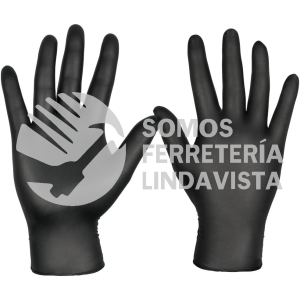 19355 GU-864N GUANTE DE NITRILO DESECHABLE NEGRO EX-G BOLSA 10 PIEZAS TRUPER