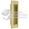 48991 JALE-11 JALADERA DE EMBUTIR CUADRADA ACABADO LATON BRILLANTE HERMEX